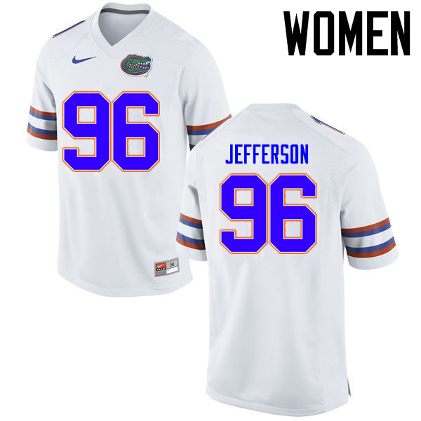 Women Florida Gators #96 Cece Jefferson College Football Jerseys Sale-White